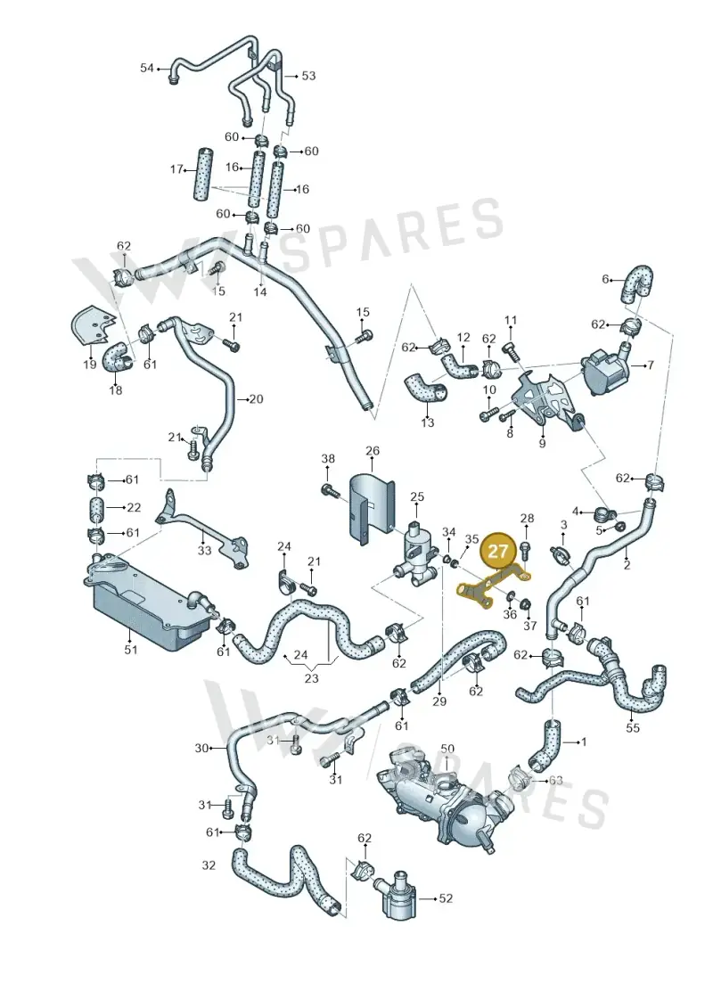 4G0121305BR — Audi A7 Sportback (2014-2018) diagram 788121530, position 27
