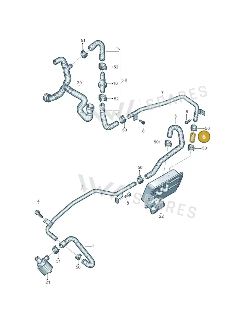 4G0121449P — Audi A7 Sportback (2014-2018) diagram 798121320, position 6