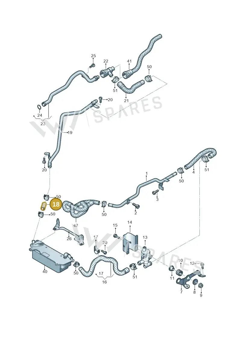 4G0121449P — Audi A7 Sportback (2014-2018) diagram 798121370, position 18