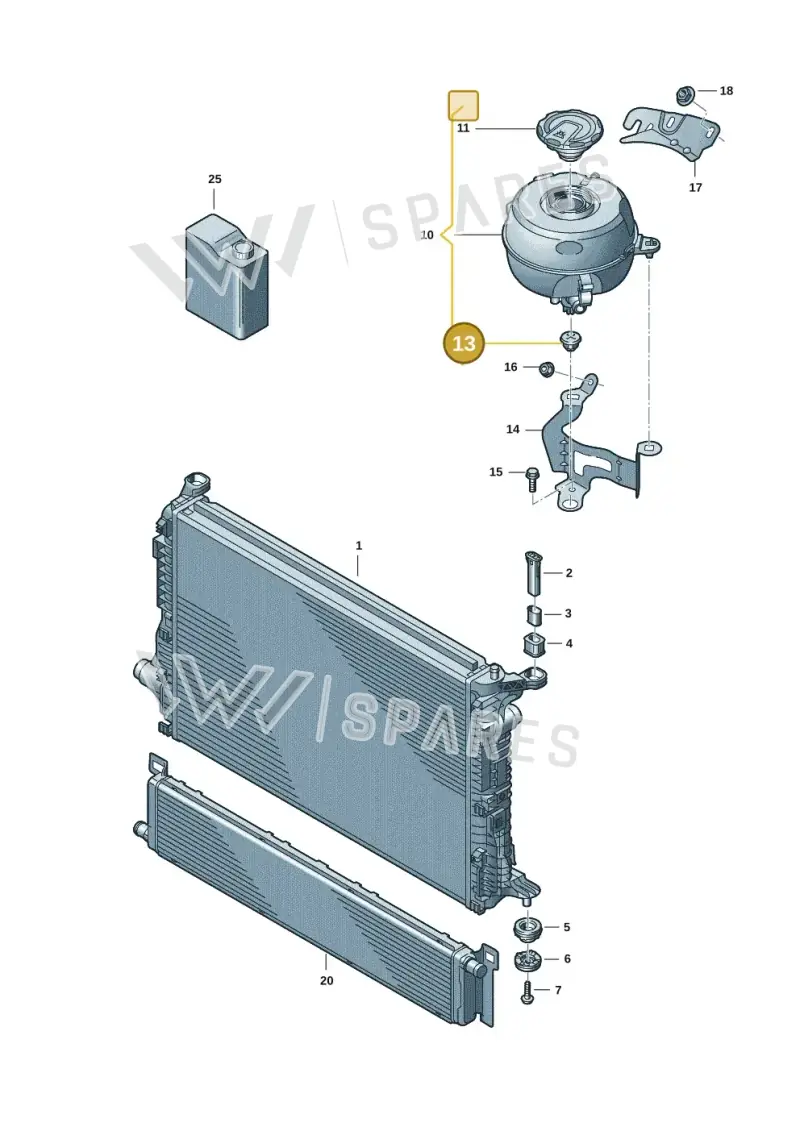 4G0121585A — Audi RS6 Avant (2019-) diagram 538121014, position 13