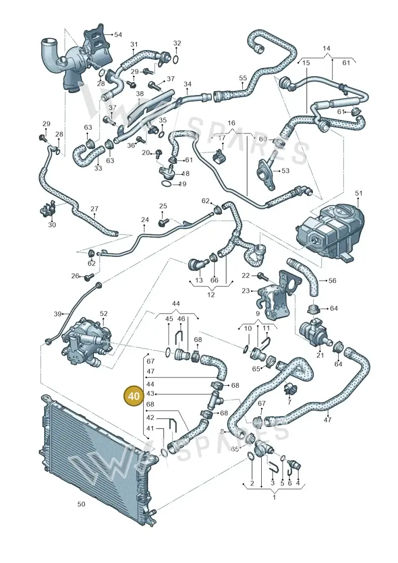 4G0122101AT — Audi A6 (2014-2018) diagram 798121300, position 40