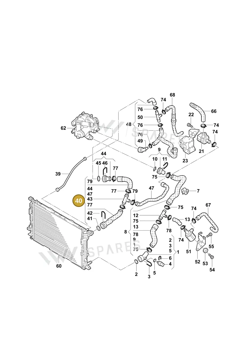 4G0122101AT — Audi A6 1.8 (2015-2019) diagram 887121320, position 40