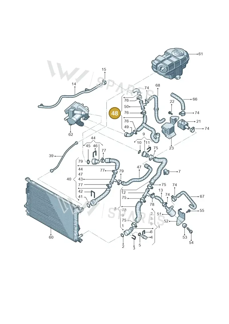 4G0122109AN — Volkswagen Phideon (2016-2023) diagram 251121310, position 48