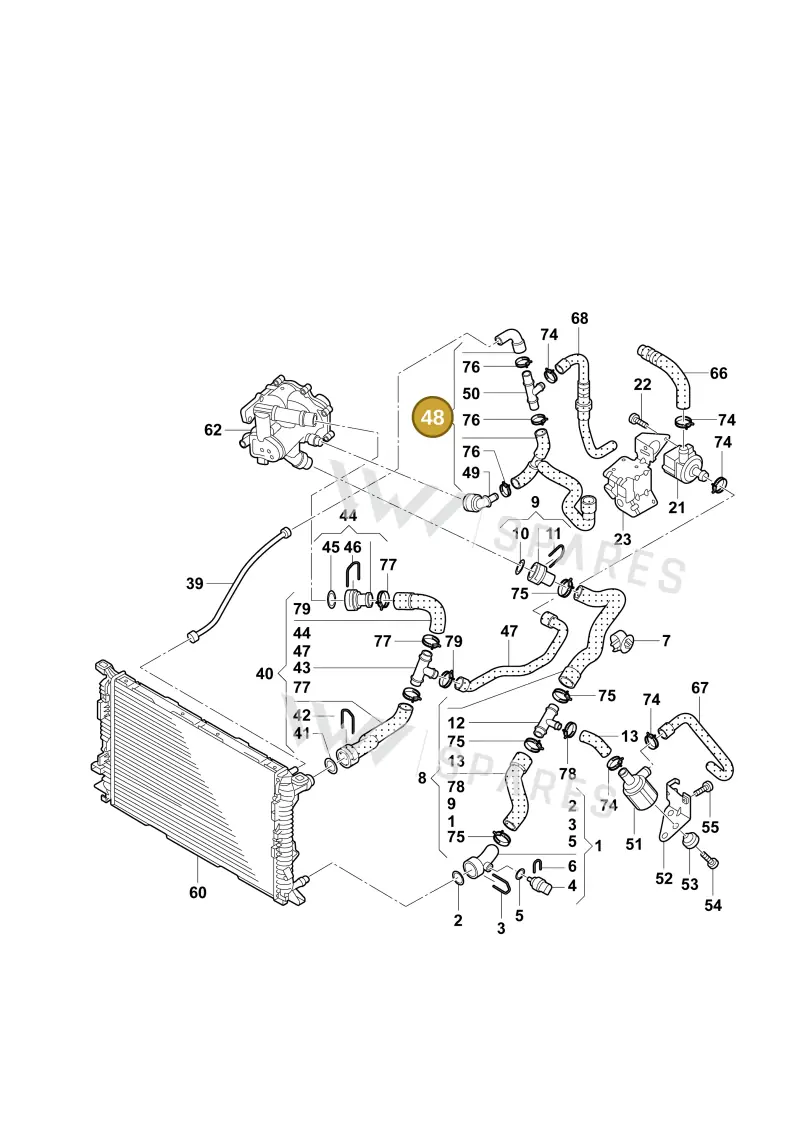 4G0122109AN — Audi A6 1.8 (2015-2019) diagram 887121320, position 48