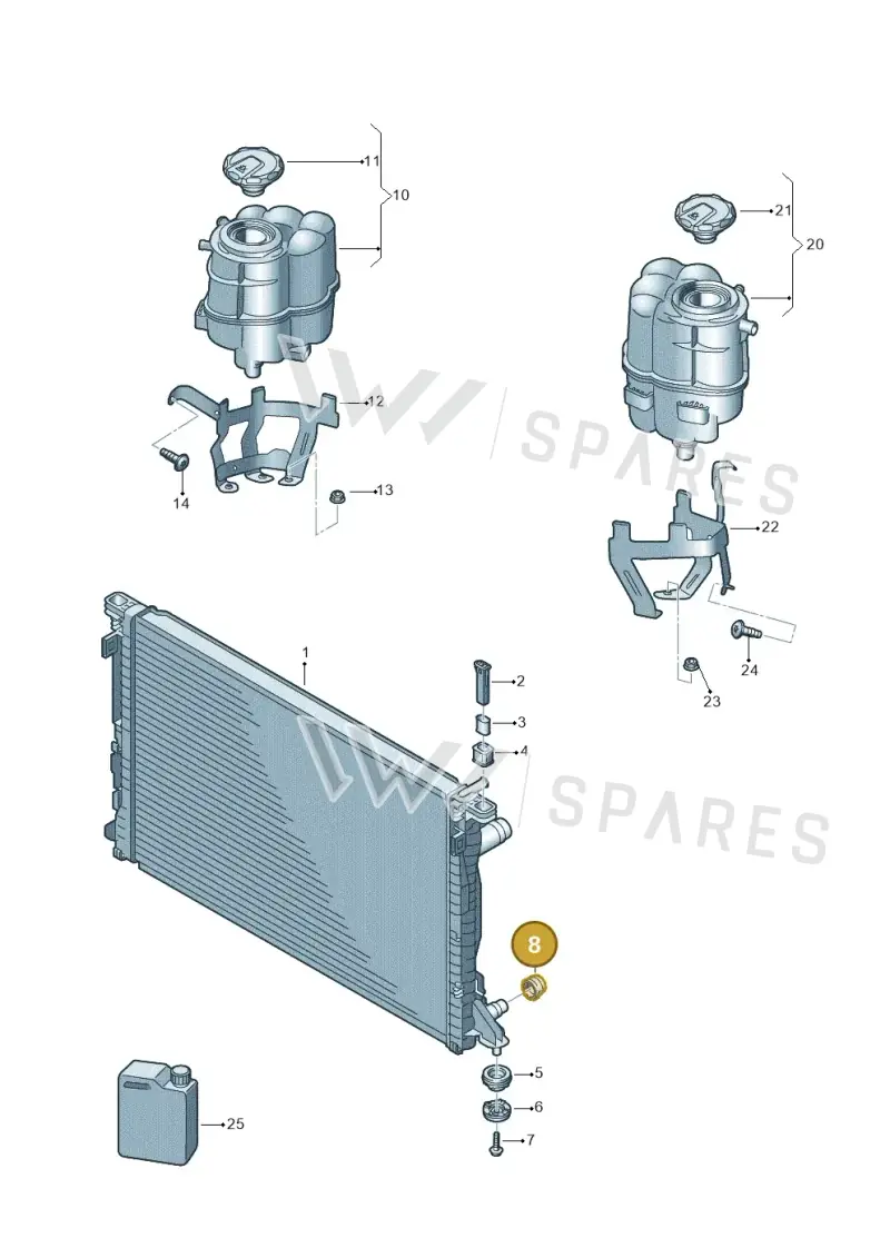 4G0122293G — Audi A5 Sportback (2016-2025) diagram 849121730, position 8