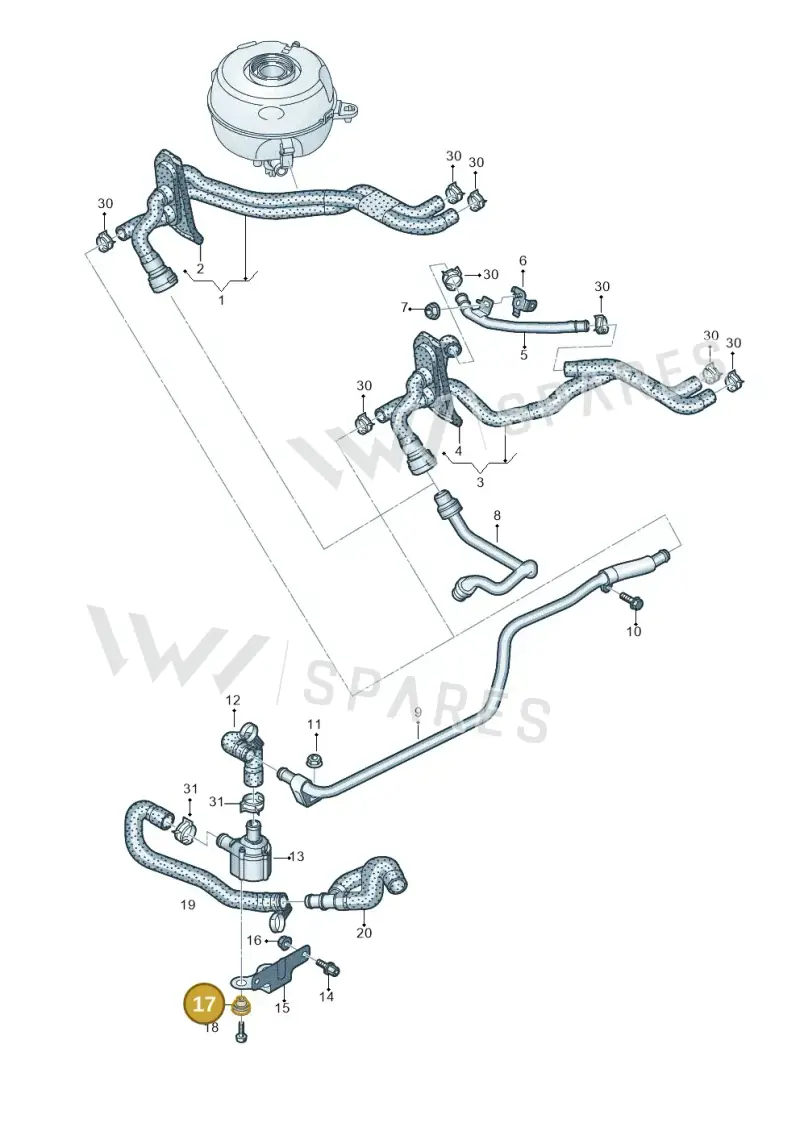 4G0129234 — Audi A6 2.0 (2018-) diagram 435121060, position 17