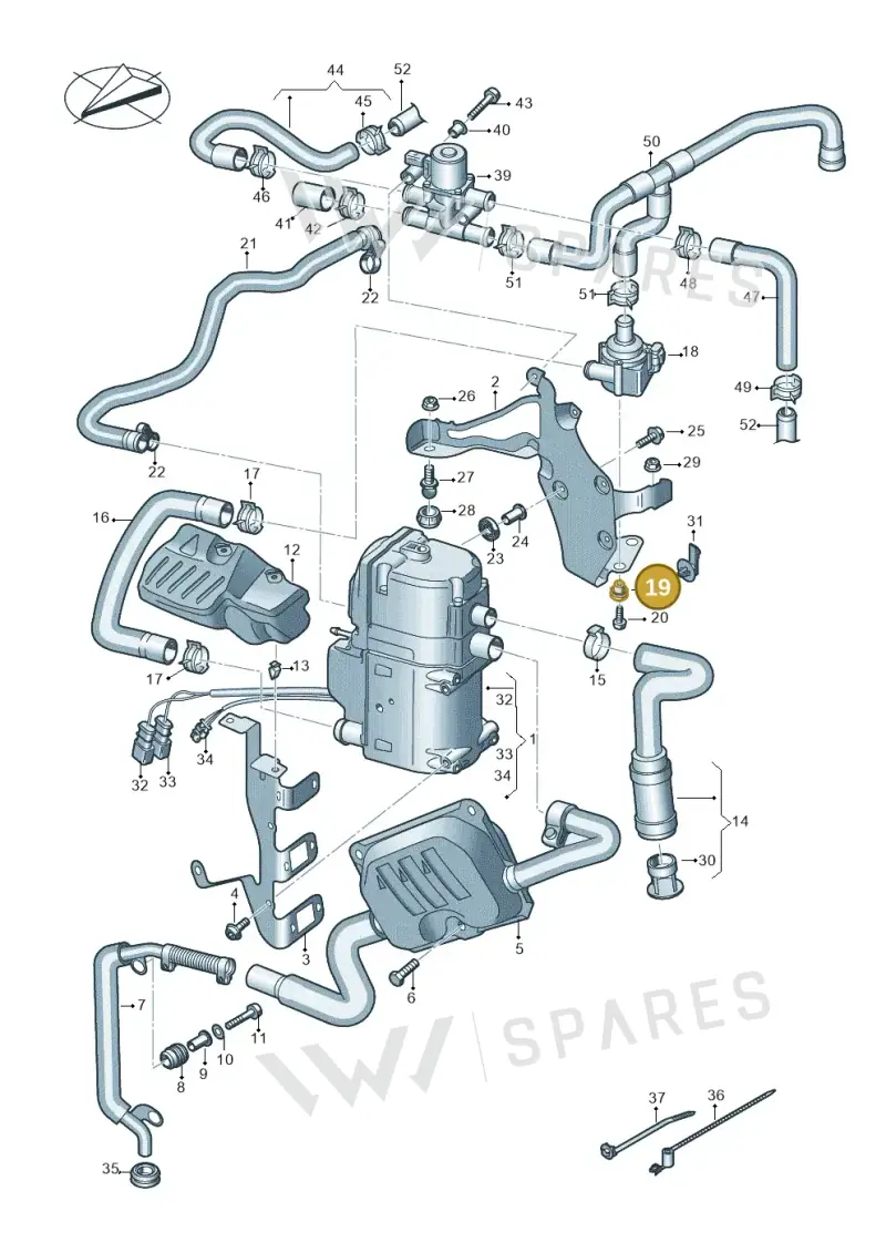 4G0129234 — Audi RS6 Avant (2019-) diagram 538261000, position 19