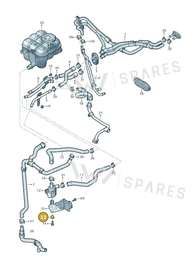 4G0129234 — Audi RS Q8 Quattro (2019-) diagram 595121010, position 13
