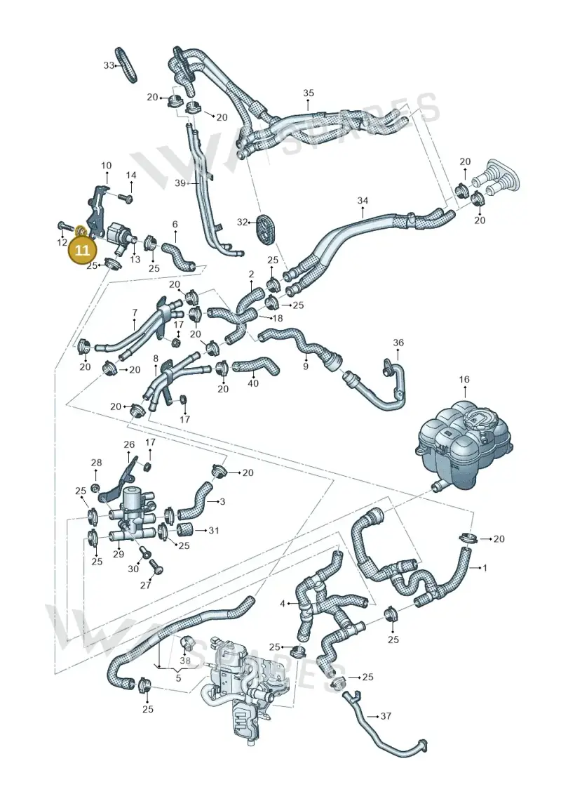 4G0129234 — Audi Q8 Quattro 3,0 (2018-) diagram 859265050, position 11