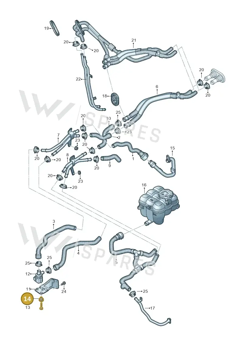 4G0129234 — Audi Q8 Quattro 3,0 (2018-) diagram 859819450, position 14
