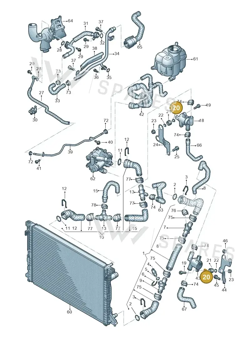 4G0129381A — Audi Q8 Quattro 3,0 (2018-) diagram 859121200, position 20