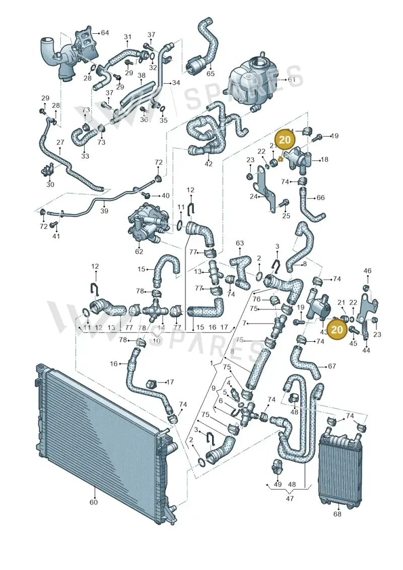 4G0129381A — Audi Q7 qu. 3.0 TDI (2015-2019) diagram 859121210, position 20