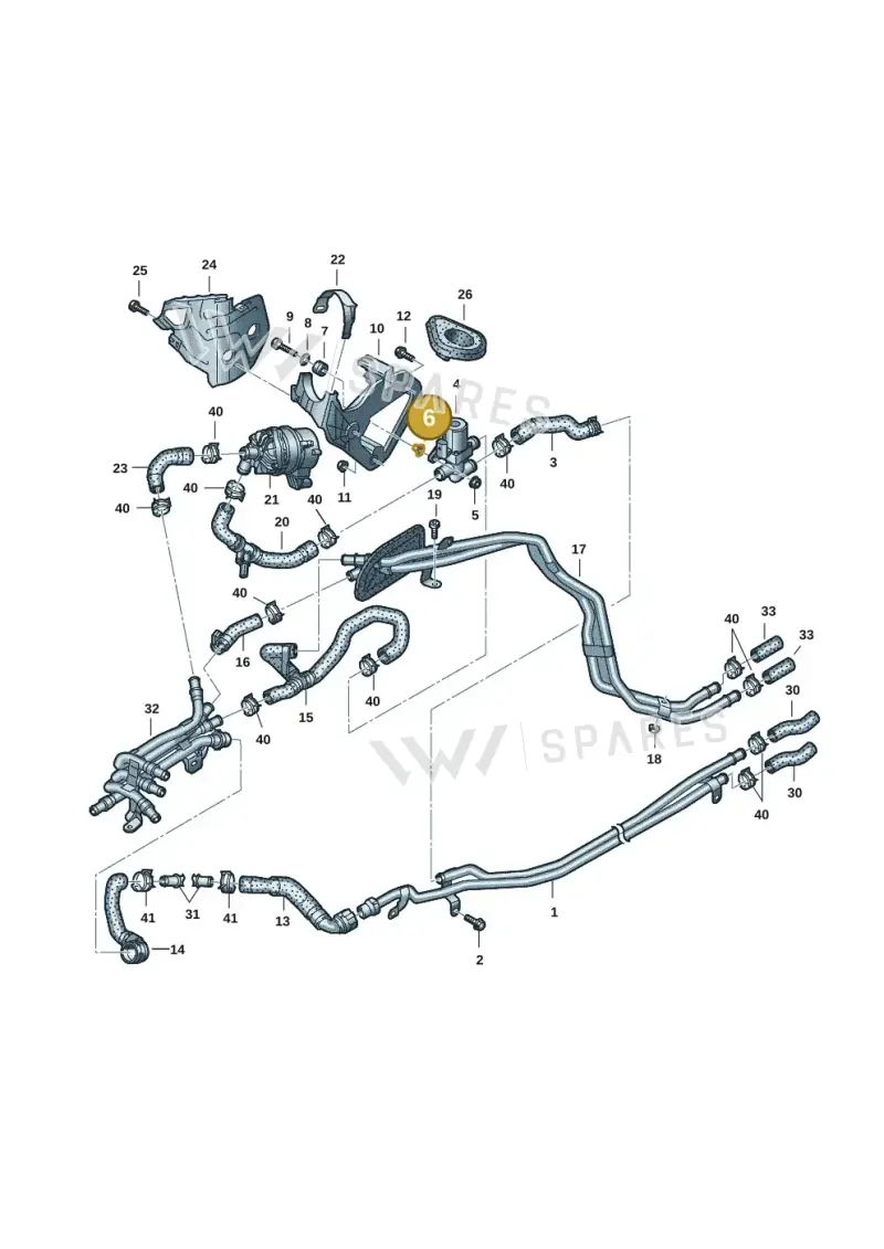 4G0129381B — Audi A6 2.0 (2018-) diagram 435121137, position 6