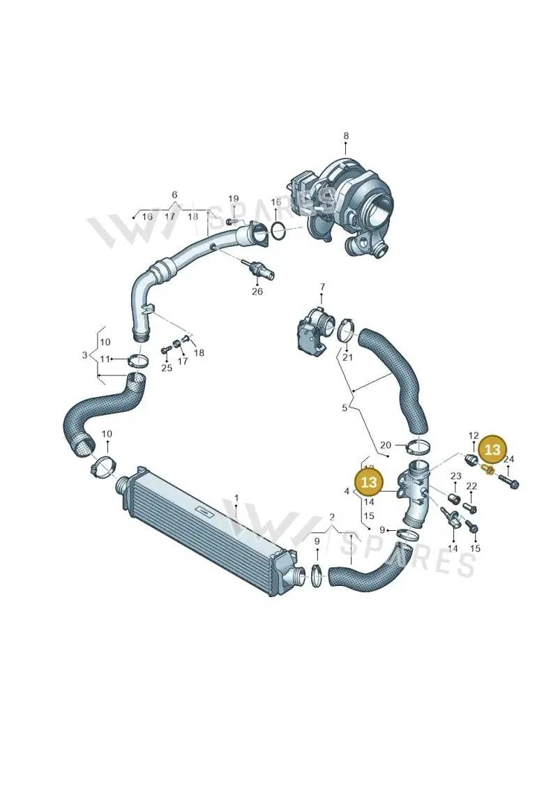 4G0129734 — Audi A5 Sportback (2016-2020) diagram 897145600, position 13