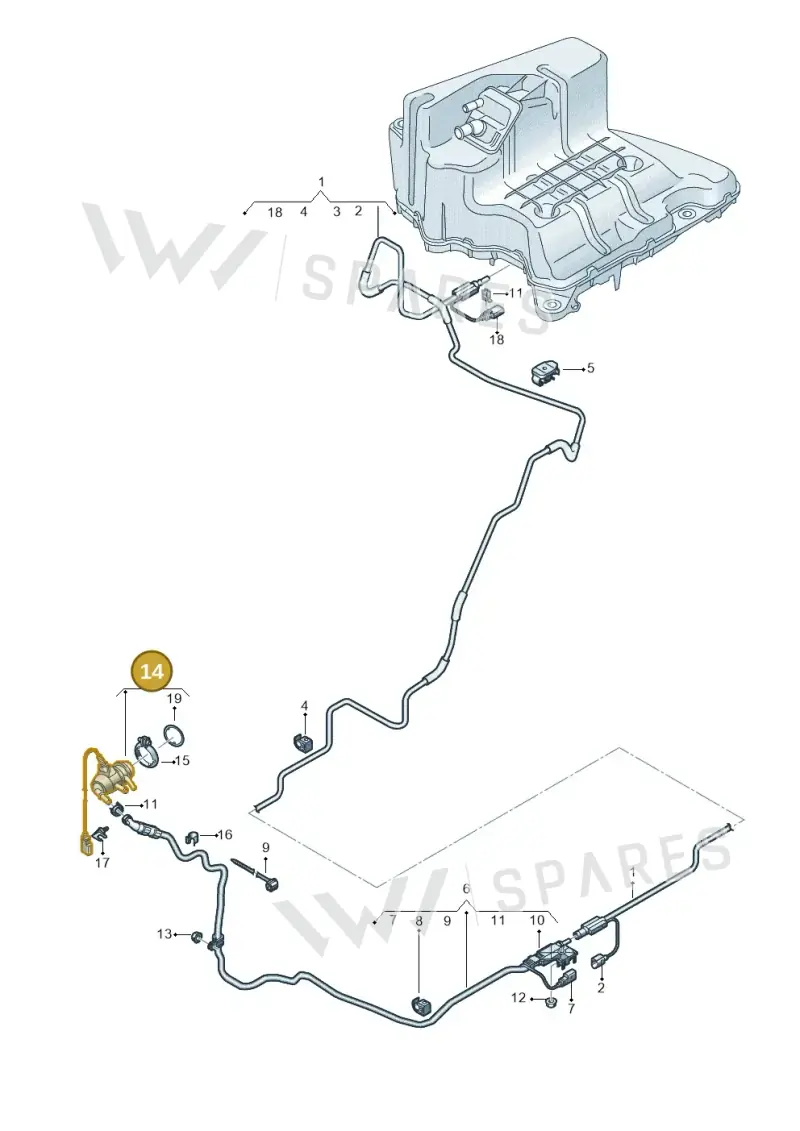 4G0131113D — Audi A8L (2017-2022) diagram 838201700, position 14