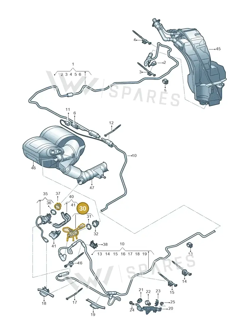 4G0131113E — Audi Q8 Quattro 3,0 (2018-) diagram 429201500, position 30