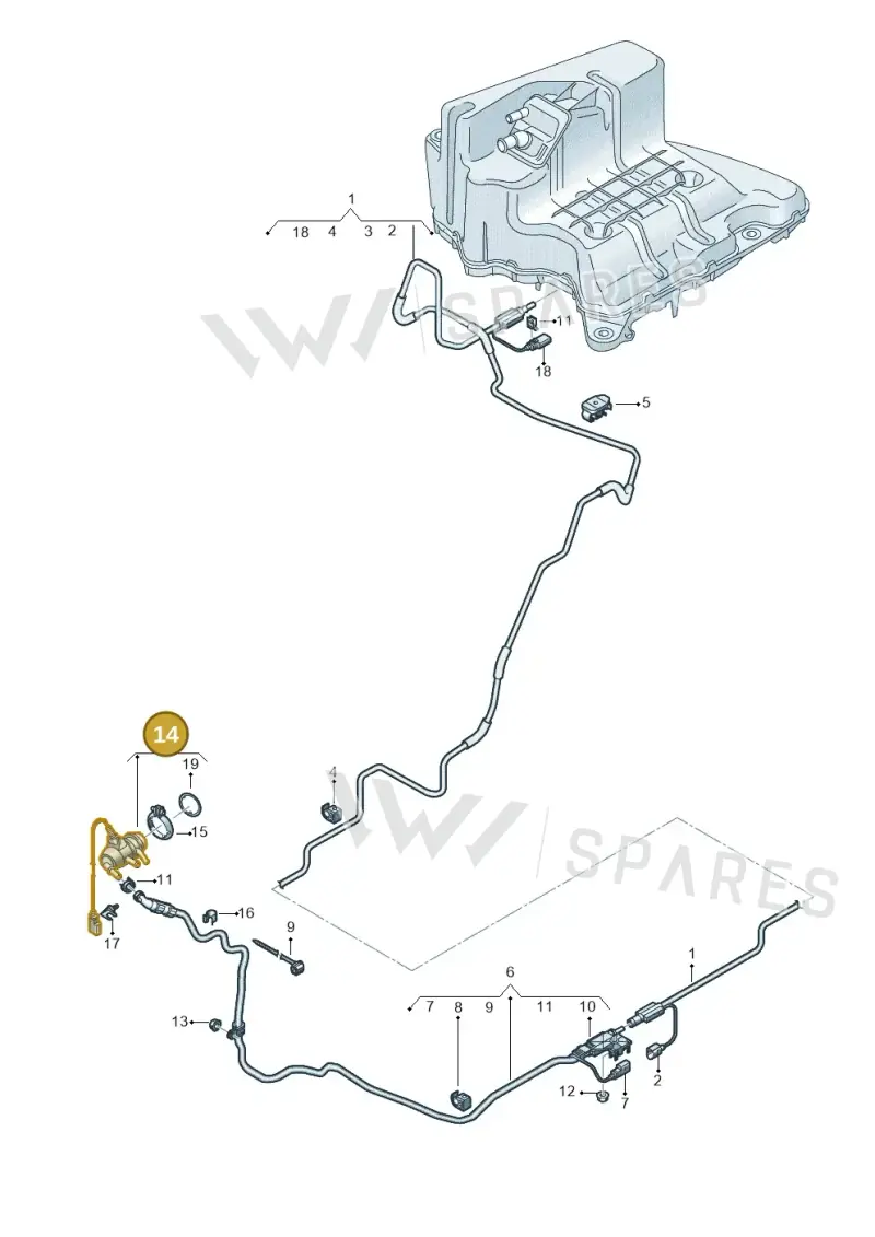 4G0131113E — Audi A8L (2017-2022) diagram 838201700, position 14