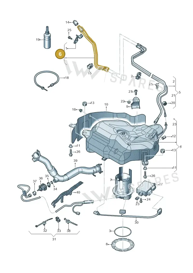 4G0131963D — Audi A7 Sportback (2014-2018) diagram 711201300, position 6