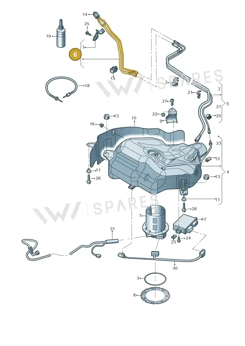 4G0131963D — Audi A7 Sportback (2014-2018) diagram 798201300, position 6