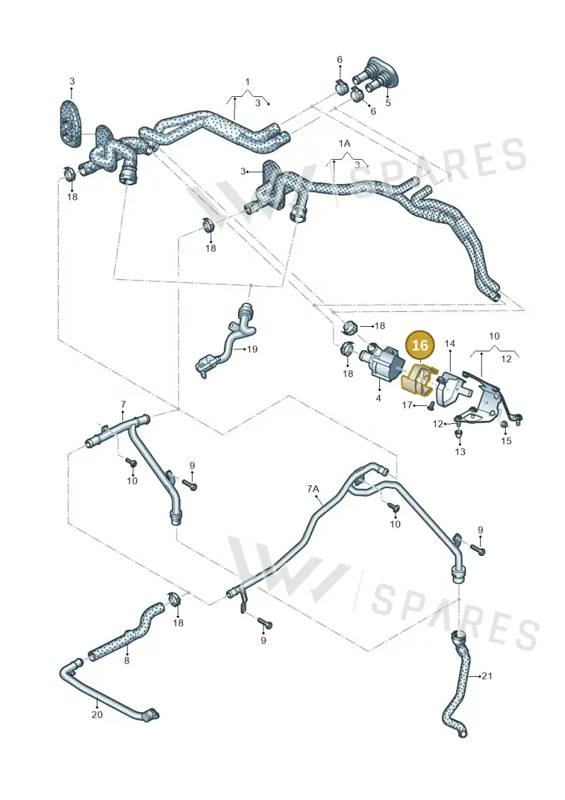 4G0133567B — Audi A7 Sportback (2014-2018) diagram 788819600, position 16