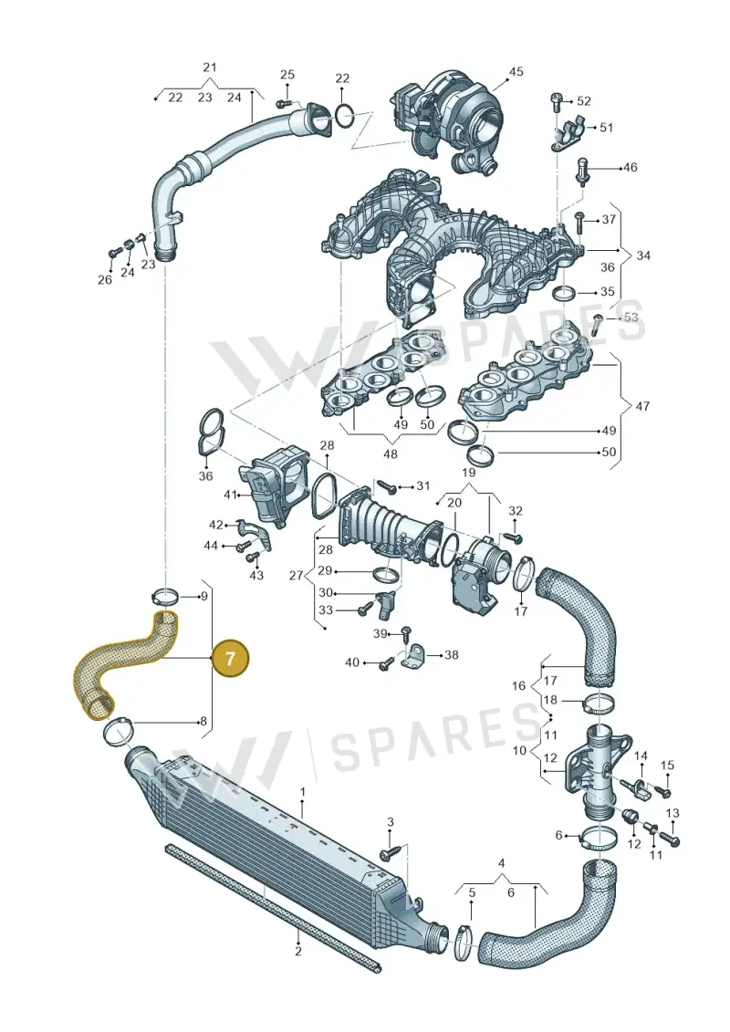 4G0145738AP — Audi A7 Sportback (2014-2018) diagram 788145550, position 7