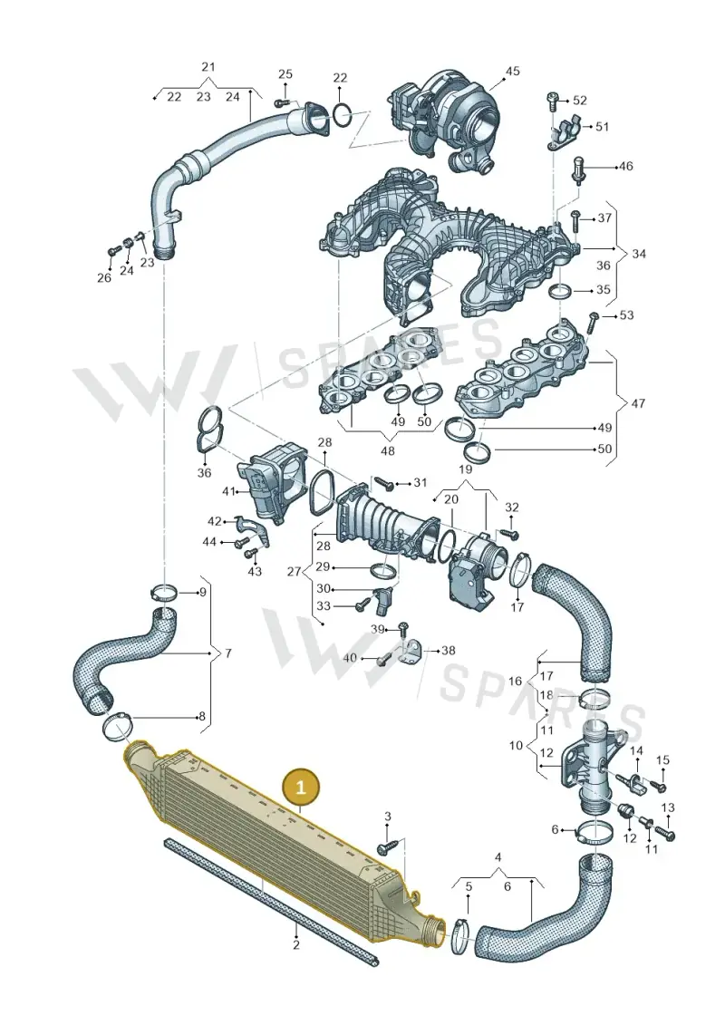 4G0145805N — Audi A7 Sportback (2014-2018) diagram 788145550, position 1