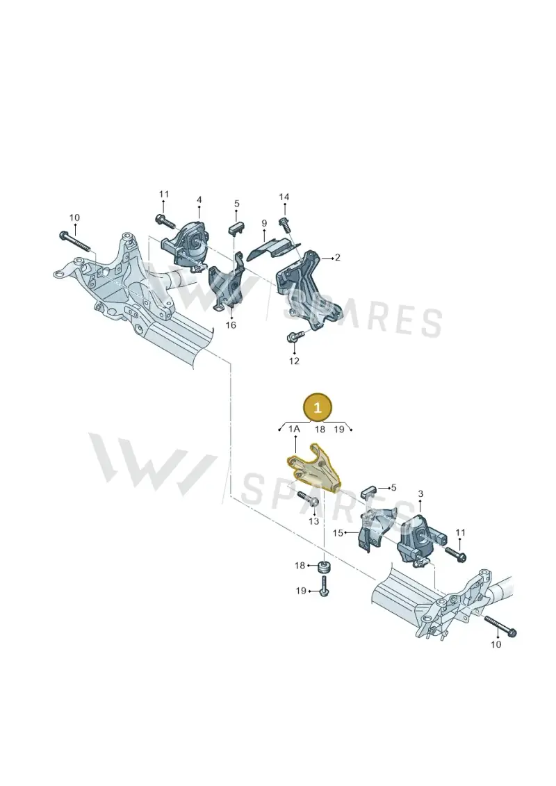 4G0199305G — Audi A7 Sportback (2014-2018) diagram 788199100, position 1