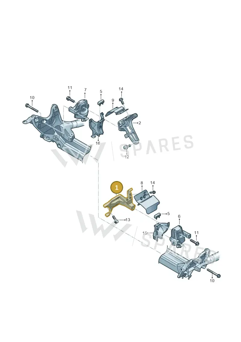 4G0199307H — Audi A7 Sportback (2014-2018) diagram 696199070, position 1