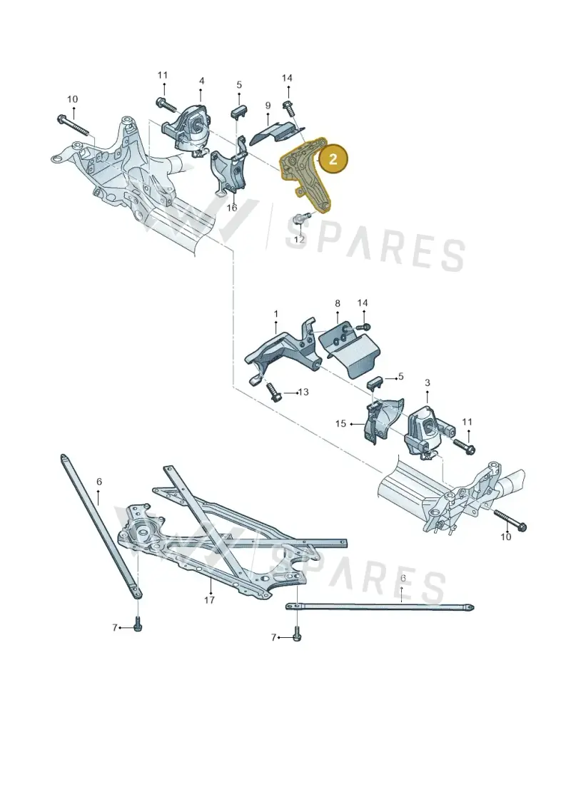 4G0199308AE — Audi A5 Cabrio 2.0 (2011-2017) diagram 725199150, position 2
