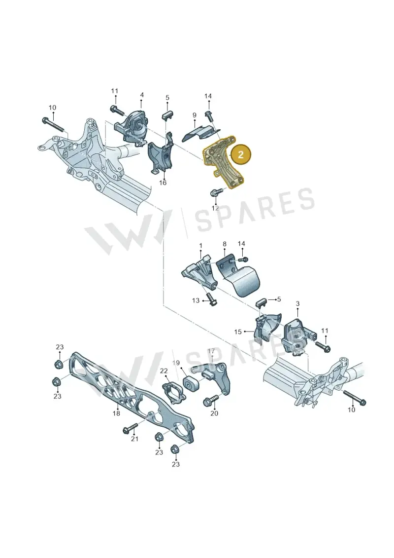 4G0199308AE — Audi A7 Sportback (2014-2018) diagram 788199700, position 2