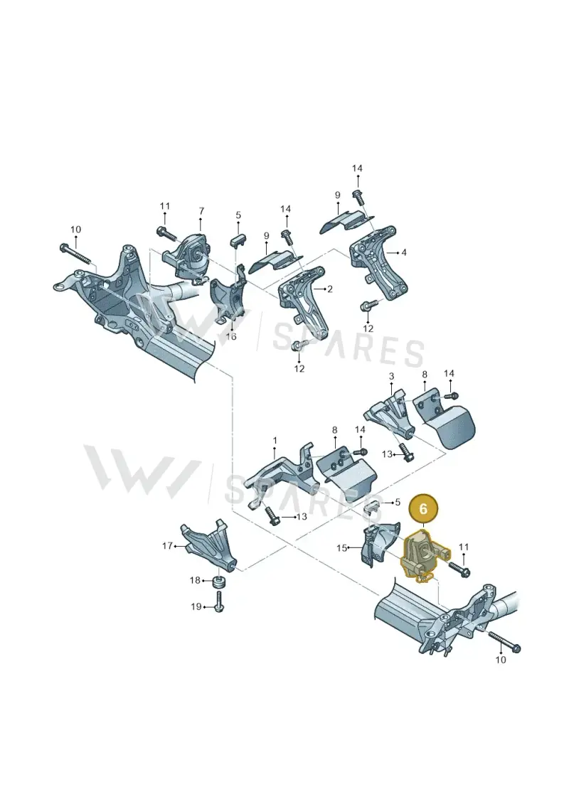 4G0199381LE — Audi A7 Sportback (2010-2015) diagram 711199100, position 6
