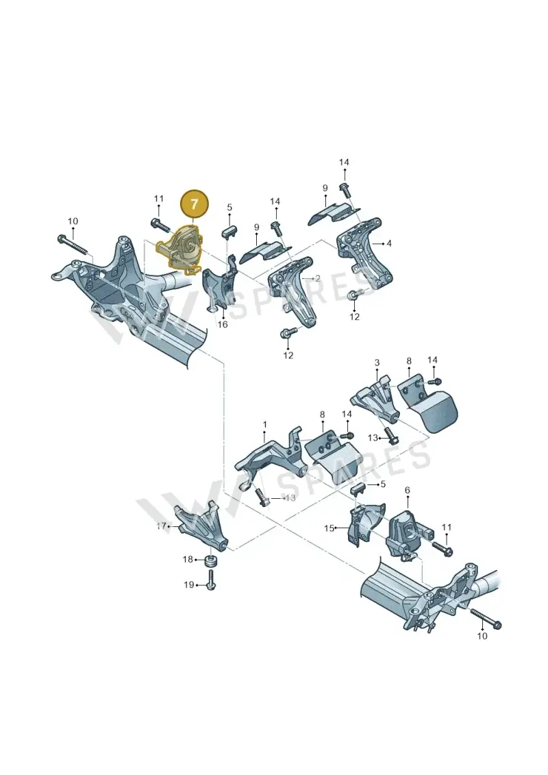 4G0199381MM — Audi A7 Sportback (2010-2015) diagram 711199100, position 7