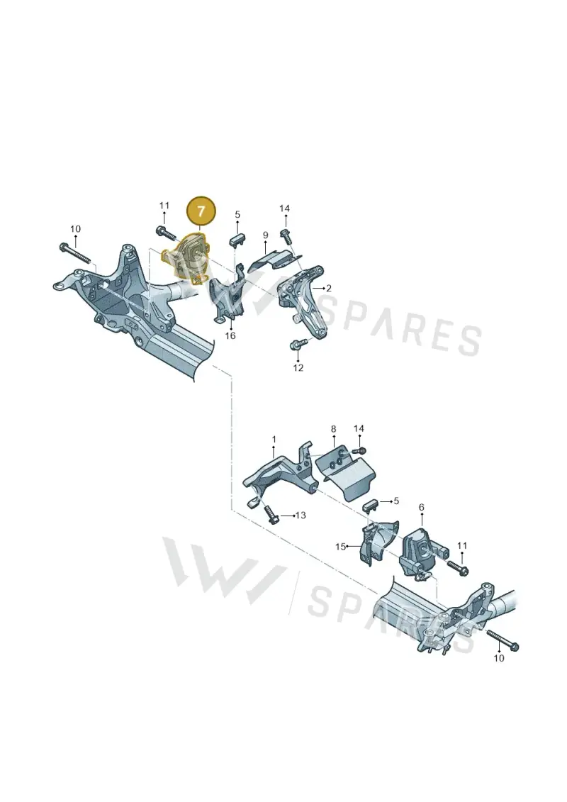 4G0199381MM — Audi A7 Sportback (2014-2018) diagram 696199070, position 7