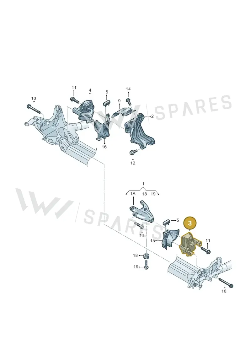 4G0199381QE — Audi A7 Sportback (2014-2018) diagram 788199100, position 3