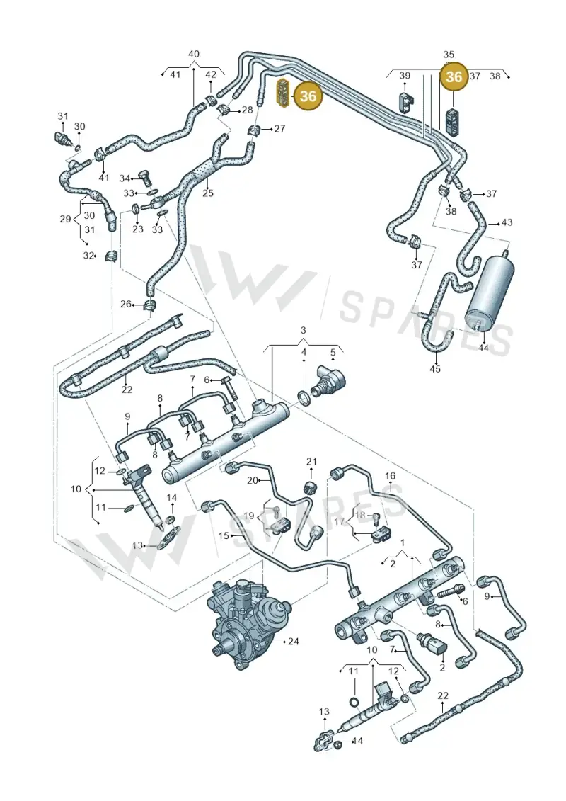 4G0201190 — Audi Q7 qu. 3.0 TDI (2009-2015) diagram 675130820, position 36