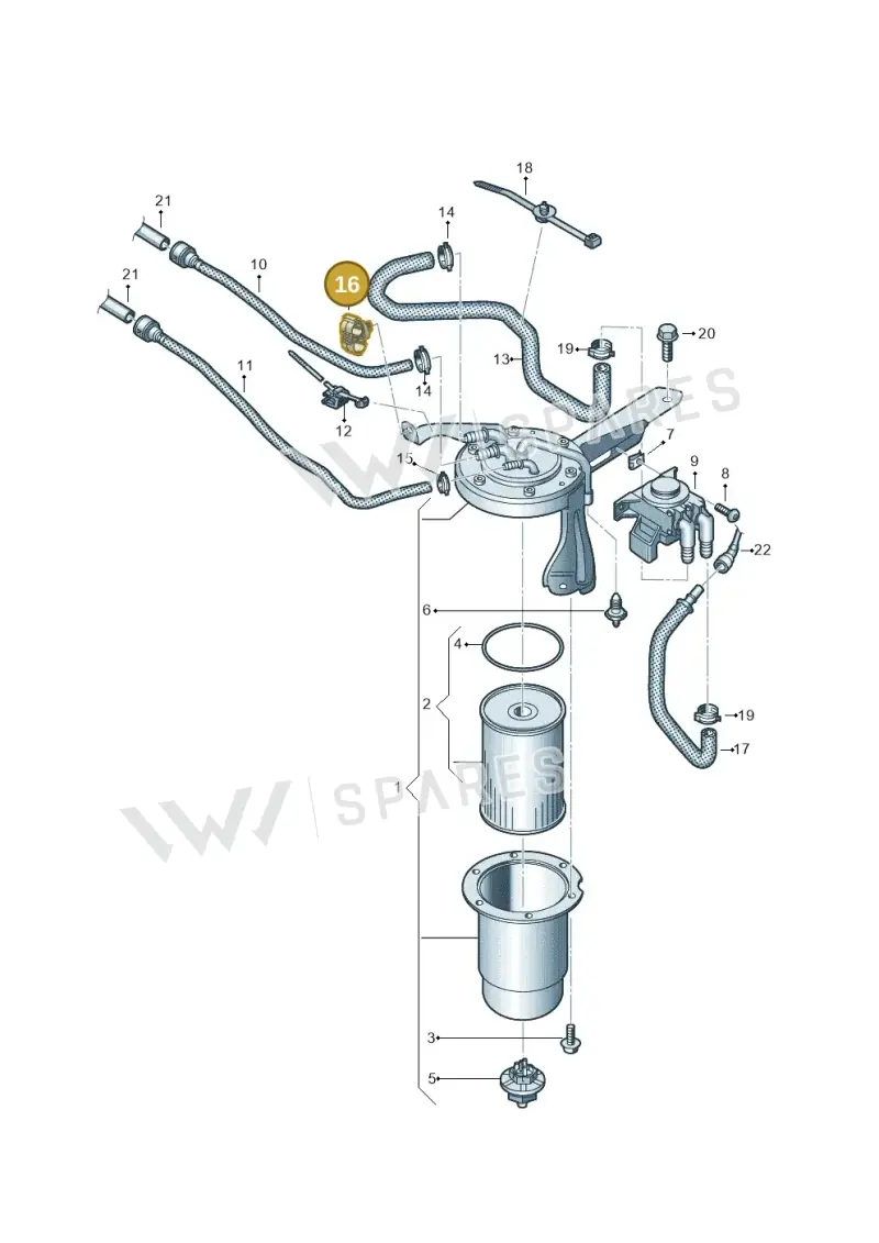 4G0201449AJ — Audi A6 (2014-2018) diagram 798127500, position 16