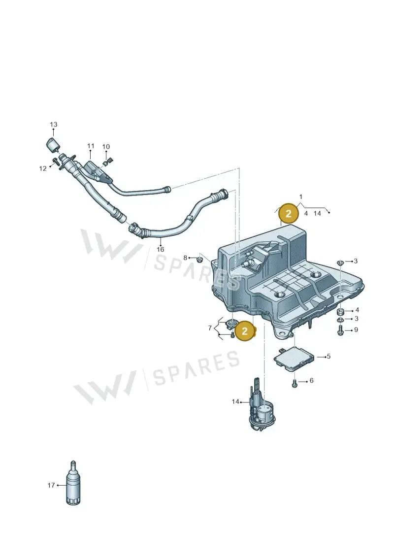 4G0201834 — Audi A5 Cabrio 2.0 (2016-2018) diagram 848201400, position 2