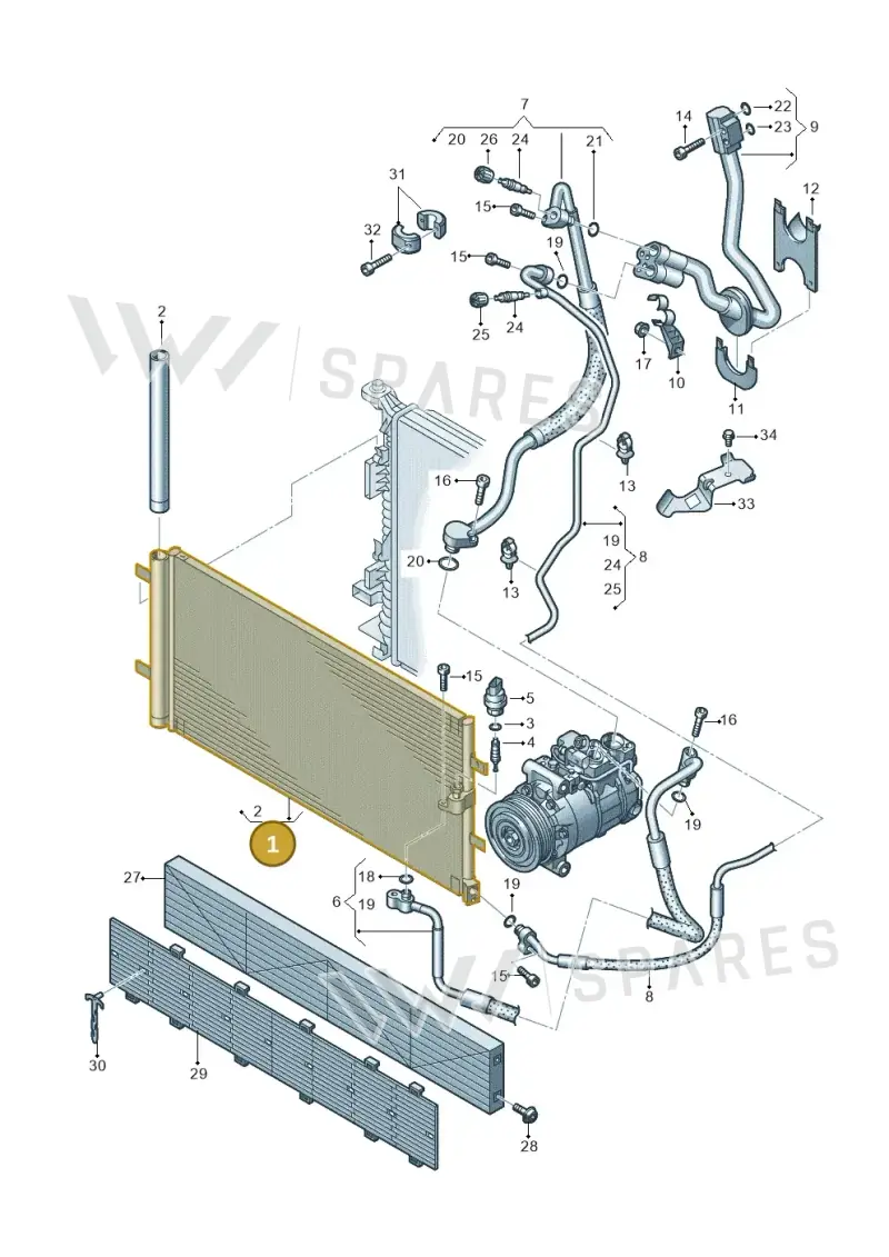 4G0260403B — Audi A6 Avant (2012-2018) diagram 711260400, position 1