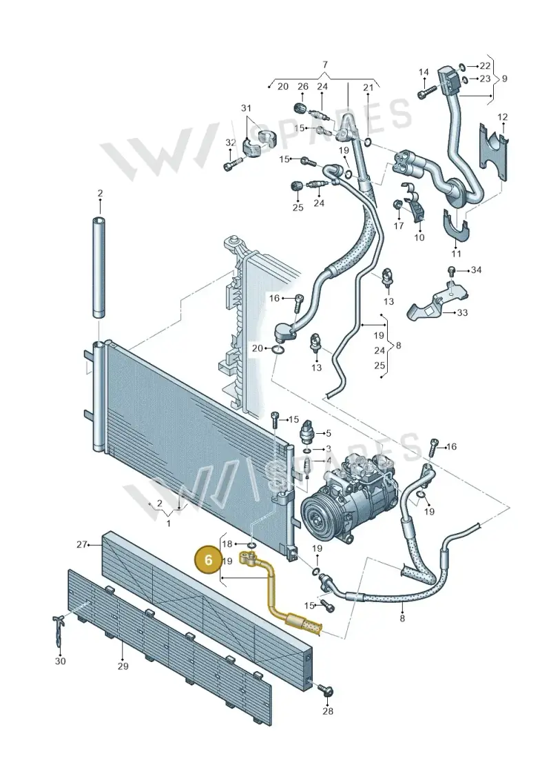 4G0260701CJ — Audi A6 Avant (2012-2018) diagram 711260400, position 6
