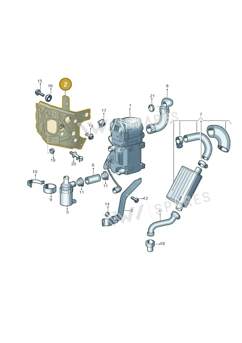 4G0265335A — Audi A7 Sportback (2014-2018) diagram 788261000, position 2
