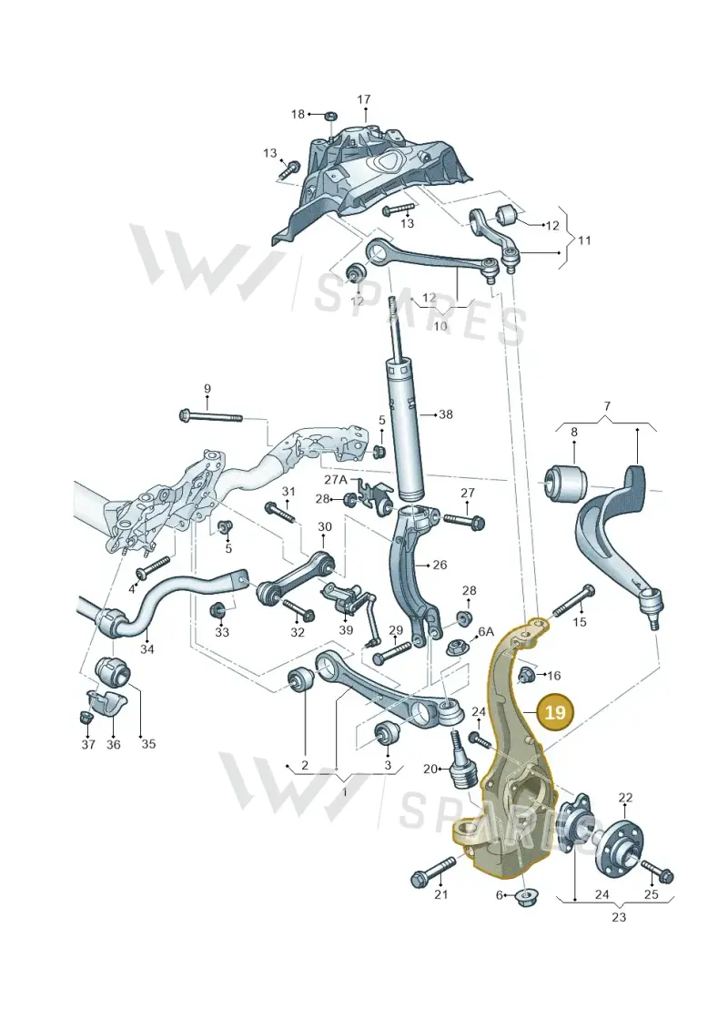 4G0407253B — Audi RS6 Avant (2013-2018) diagram 758407000, position 19