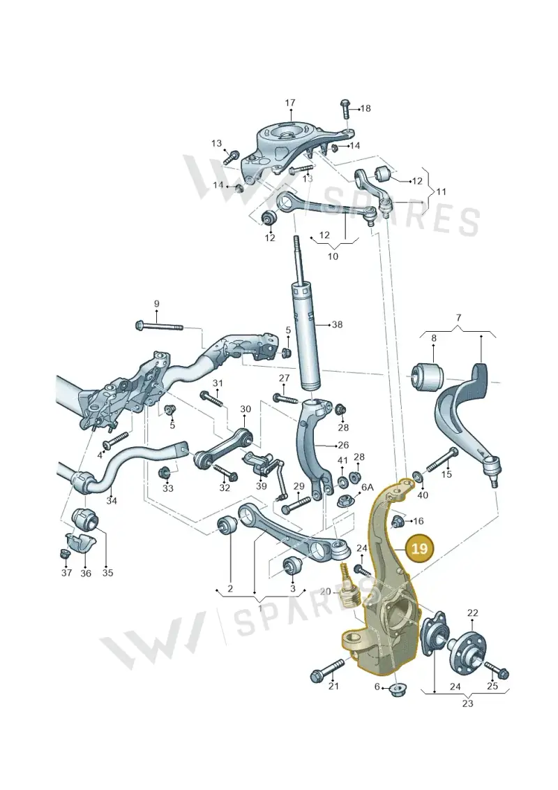 4G0407254A — Audi Q5 qu. 2.0 TDI (2012-2017) diagram 620407000, position 19