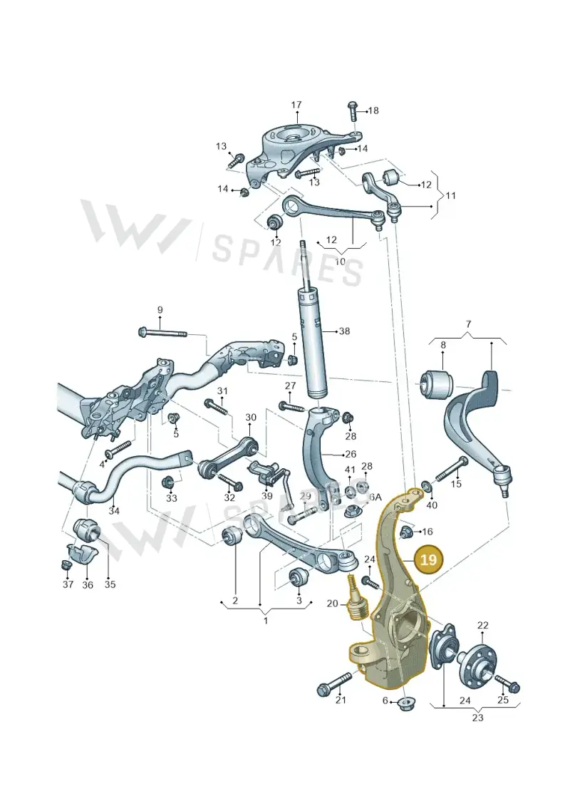 4G0407254B — Audi A6 Avant (2012-2018) diagram 620407000, position 19