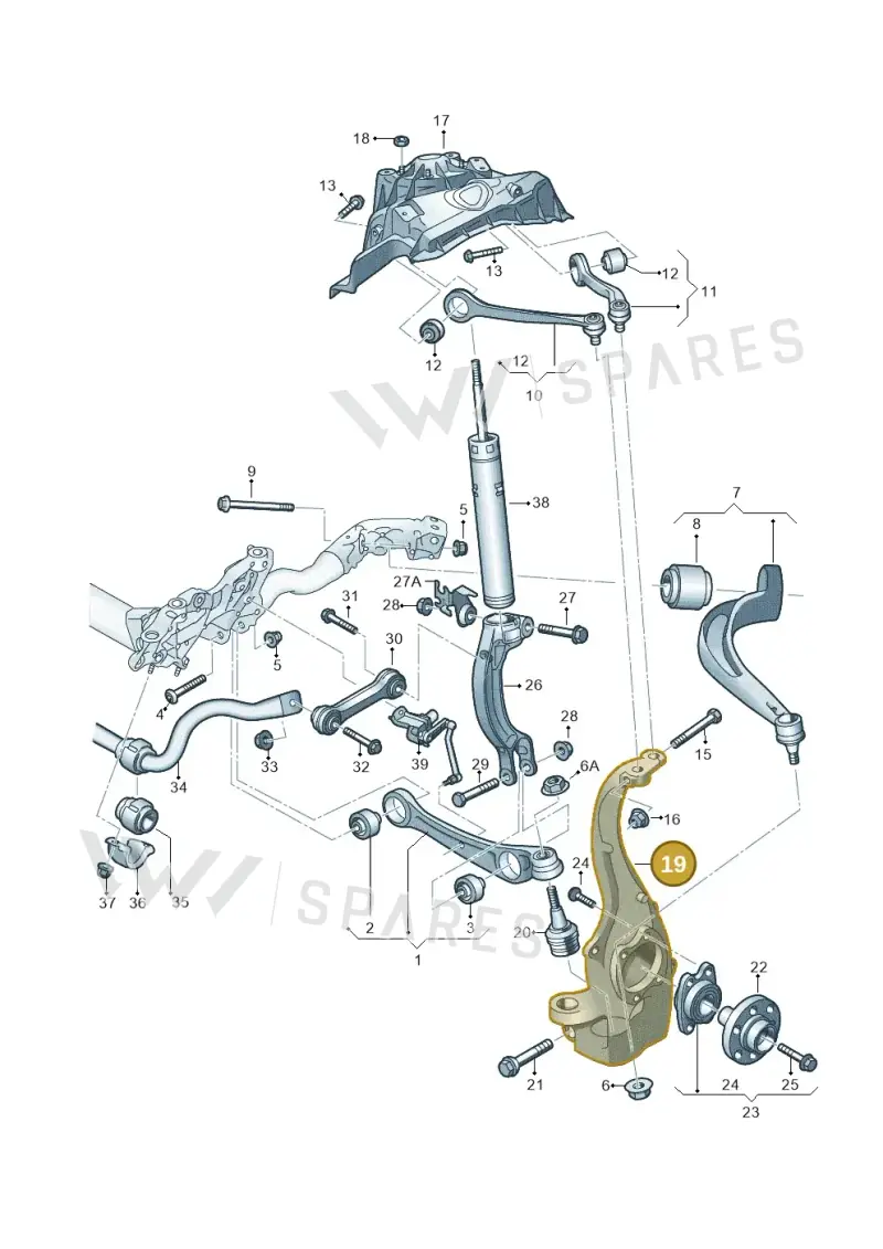 4G0407254B — Audi RS6 Avant (2013-2018) diagram 758407000, position 19