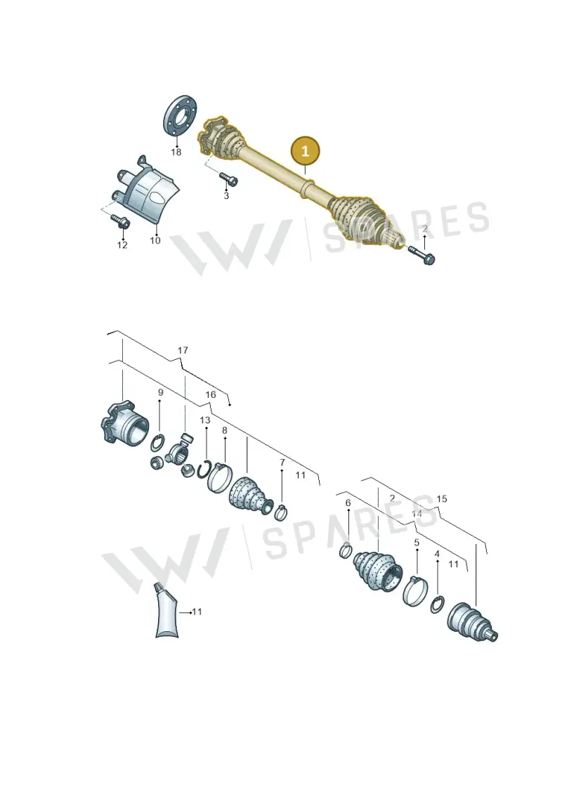 4G0407271F — Audi RS6 Avant (2013-2018) diagram 758407300, position 1