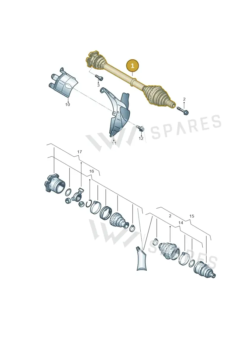 4G0407271F — Audi A7 Sportback (2014-2018) diagram 788407300, position 1