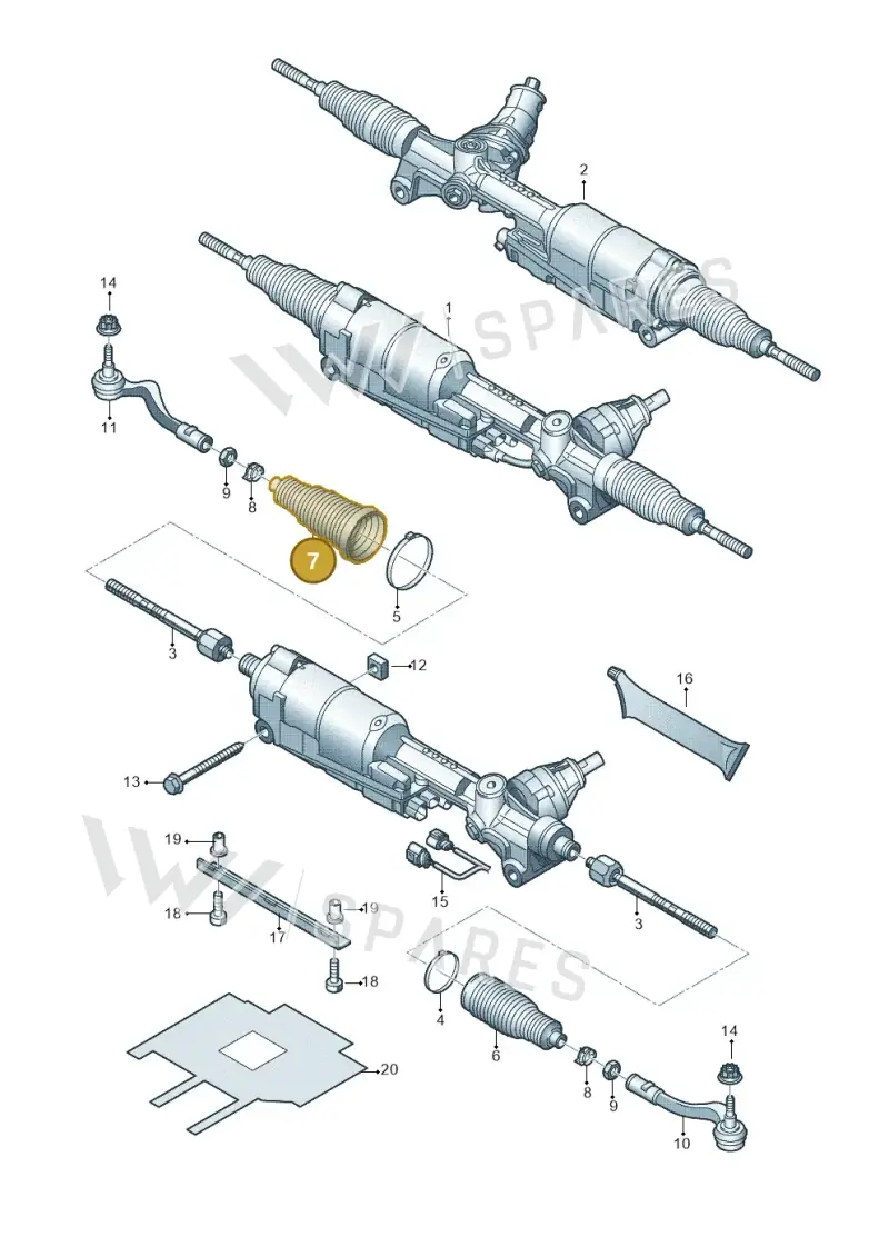 4G0423832A — Volkswagen Phideon (2016-2023) diagram 711423000, position 7