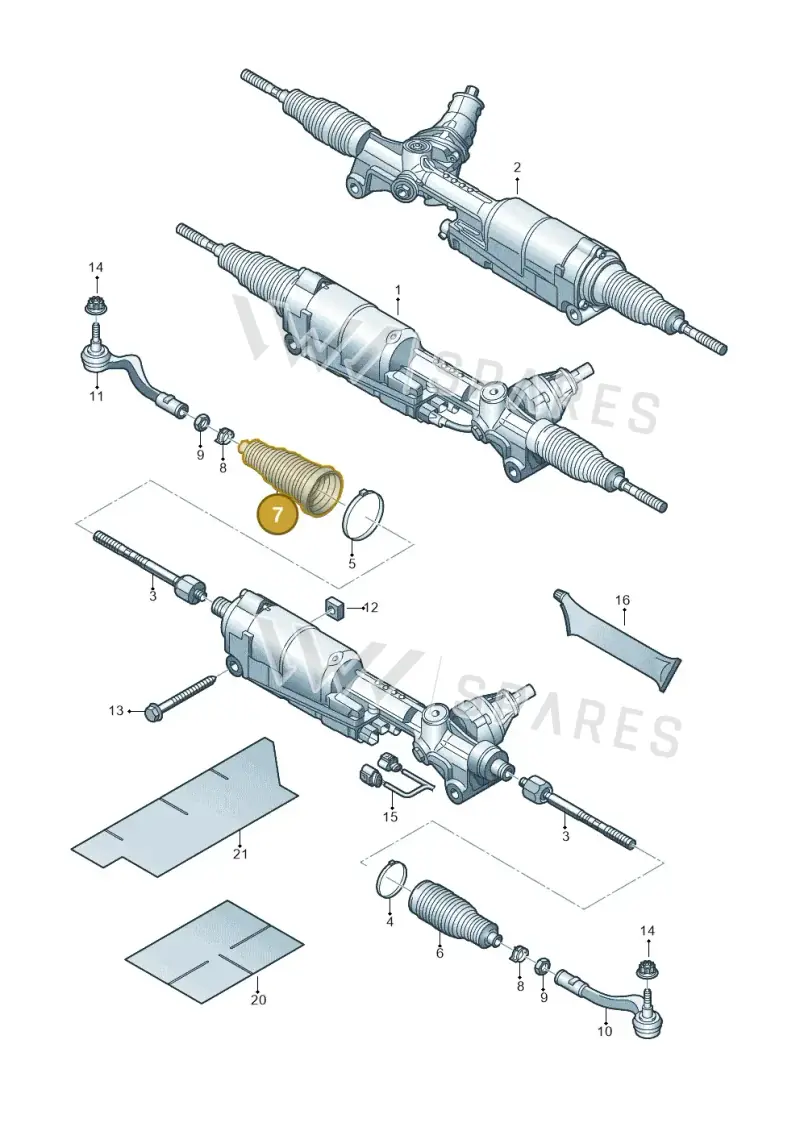 4G0423832A — Audi A8 (2013-2018) diagram 771423000, position 7
