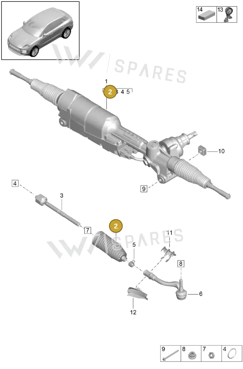 4G0423832A — Porsche Macan (2018-2022) diagram p52403000, position 2