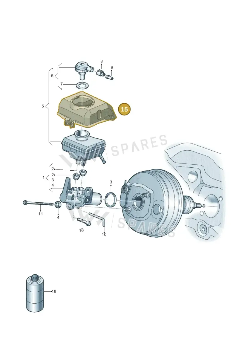 4G0611367A — Audi A7 Sportback (2014-2018) diagram 788611150, position 15